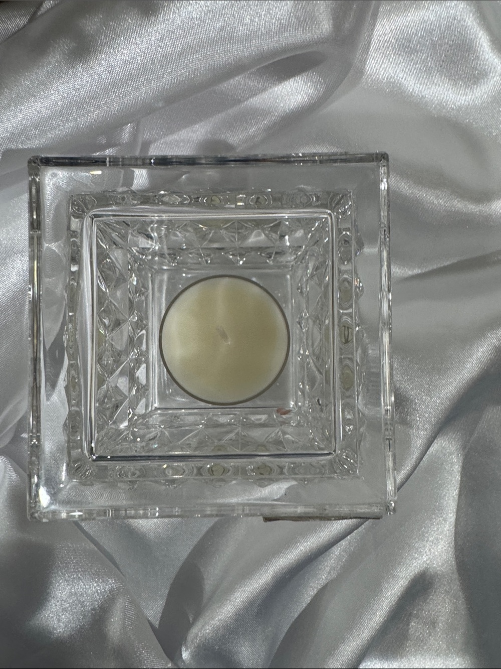 Waterford Crystal Clear Marquis Square Votive VTG EUC - Picture 12 of 12